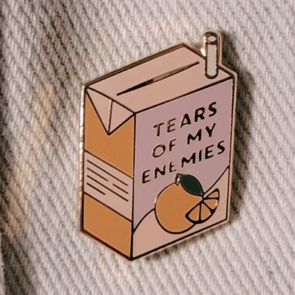 Metal Jacket Pin “tears of my enemies”